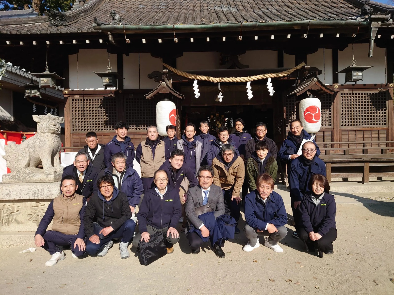 安全祈願後の集合写真